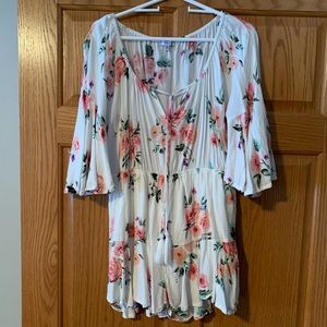 White floral romper
